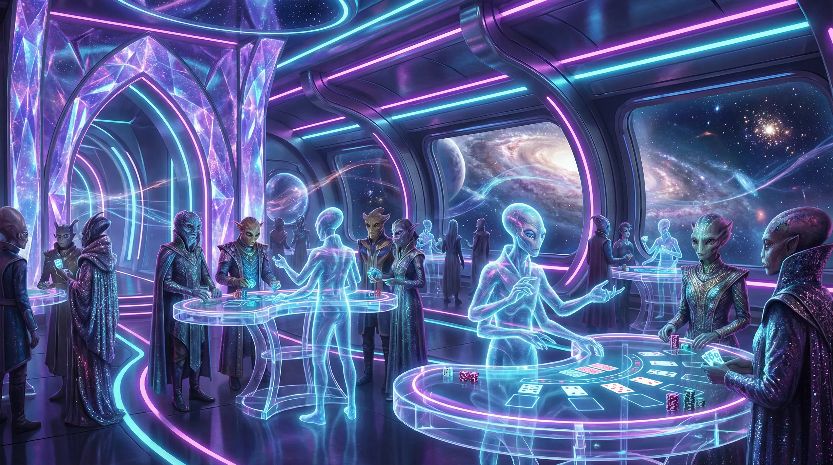 Interior do cassino ao vivo maximabet com dealers holográficos